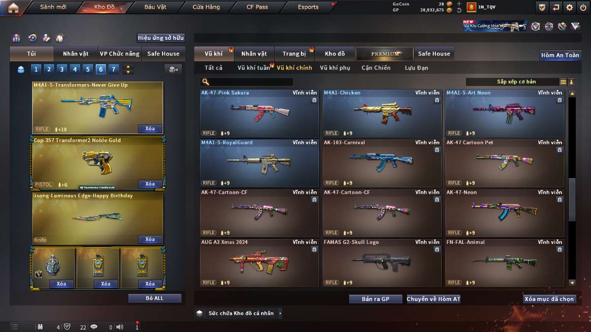 shop acc cf uy tin gia re